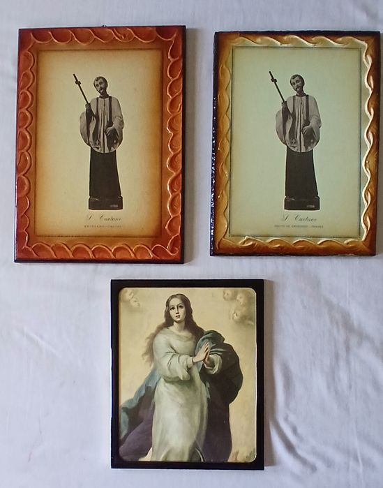 3 quadros vintage santos