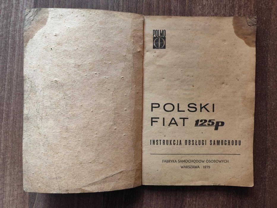 Instrukcja Polski Fiat 125P   niski nakład