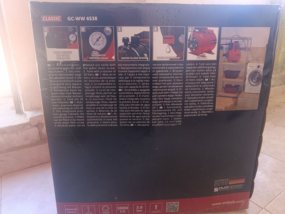 Bomba água einhell automática