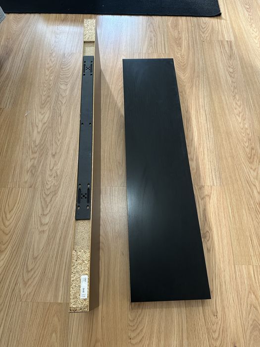 2 LACK Estante de parede, pret-cast, 110x26 cm