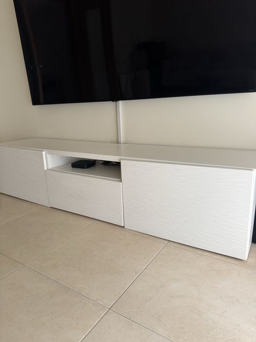 Movel Tv Branco com efeitos