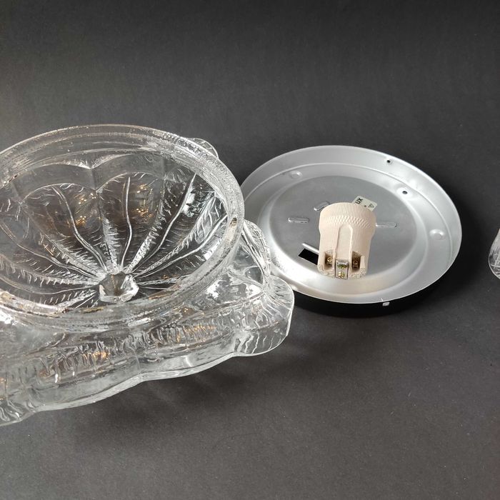 Zestaw dwóch plafonów - wzór kwiat - lata 70 , stan bdb