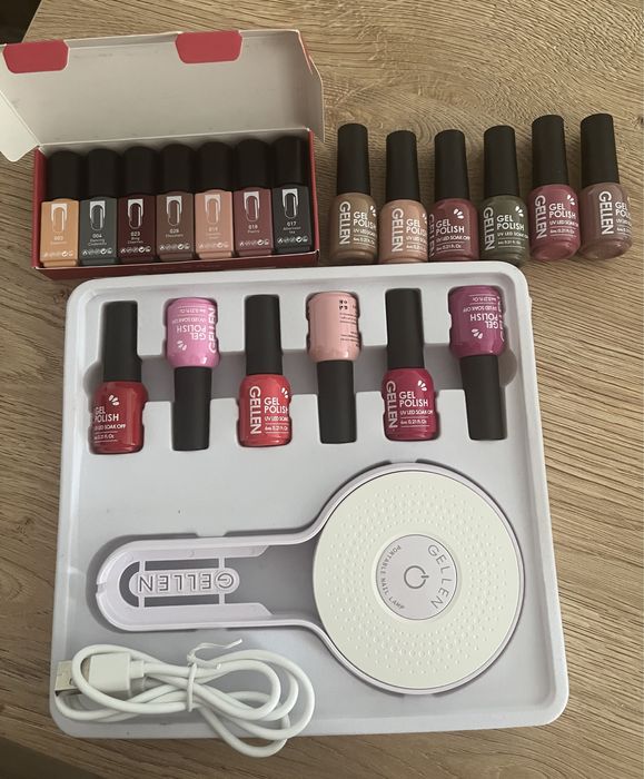 Zestaw 19 lakierów żelowych + lampa UV LED 36 W