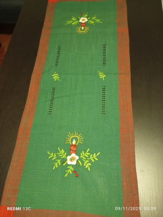 Panos de natal bordados