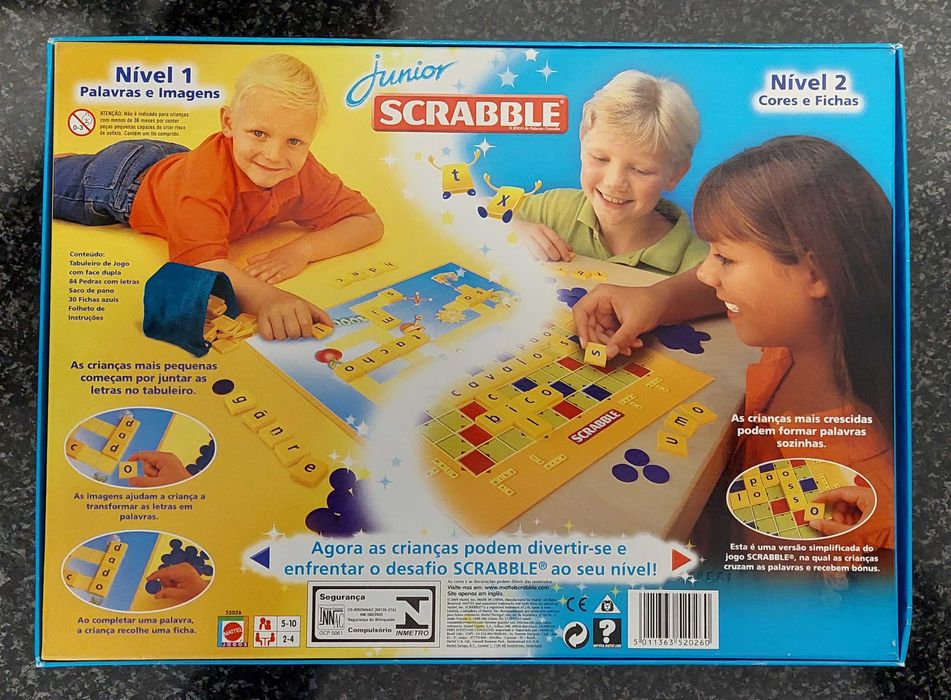 Jogo Tabuleiro Scrabble Júnior Mattel