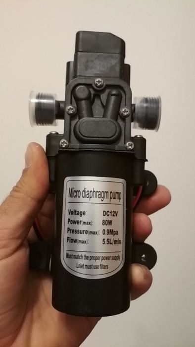 Bomba água 12v, diafragma