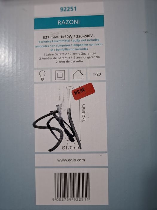 Zestaw 4 lamp EGLO Razoni nowe 40% ceny przesyłka  w cenie