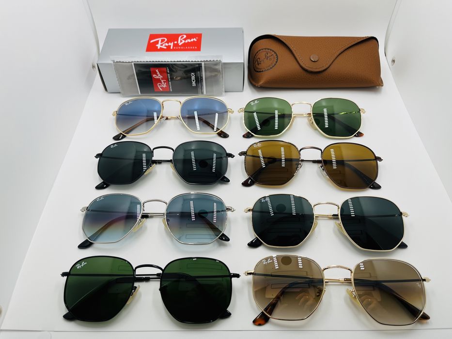 Солнцезащитные очки Ray Ban Hexagonal 3548 56мм стекло (mix)