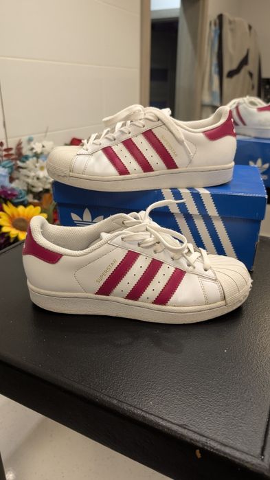 Adidas superstar 35, 5 różowe paski
