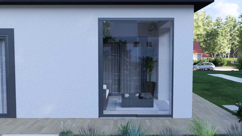 Bezramowe szyby przesuwne 2-torowe | taras | szkło hartowane ESG 10 mm