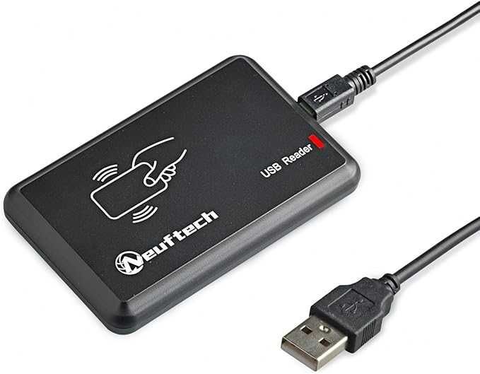 EU-RFID Bezdotykowy Czytnik Kart Identyfikacyjnych USB + 5 Kluczy