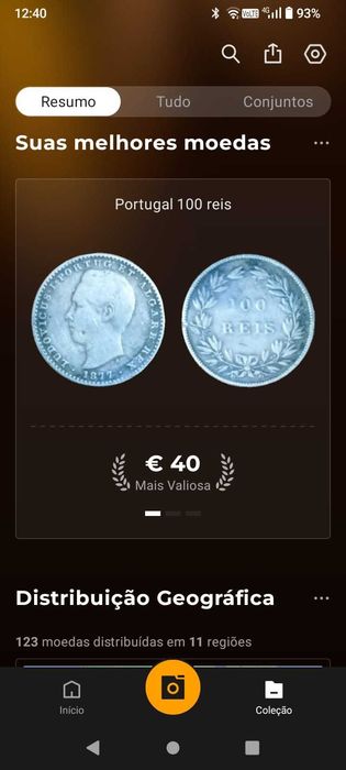 Coleção de moedas