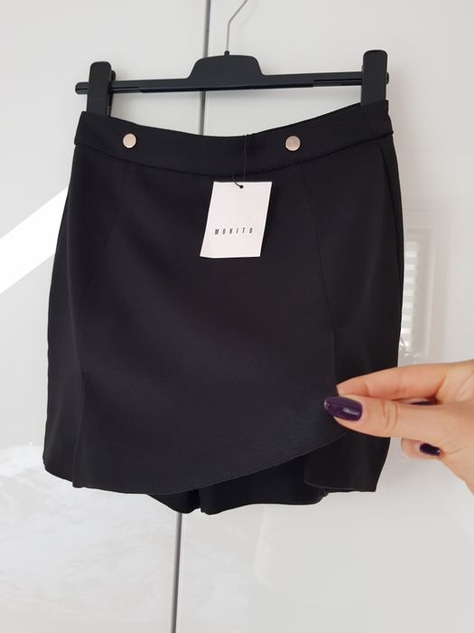 Mohito nowe spódnico szorty S nowe z metką czarne basic spódnico spodenki jesienne eleganckie
