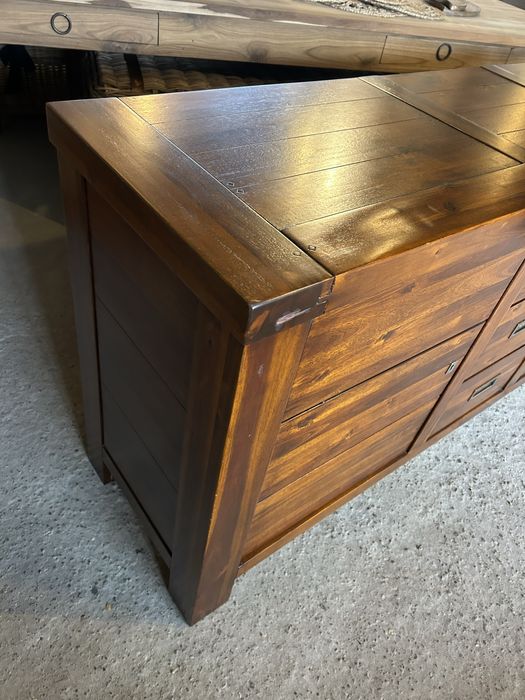 Komoda drewniana akacja nowoczesna 160cm kolonialna