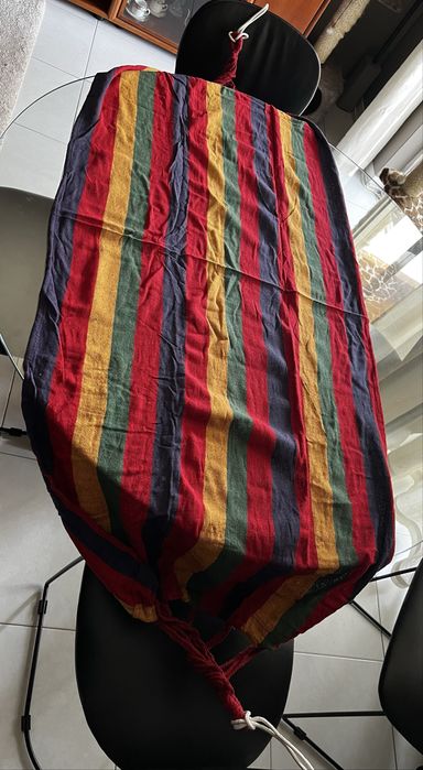 Cama de rede em tecido+ alças +mosquetões