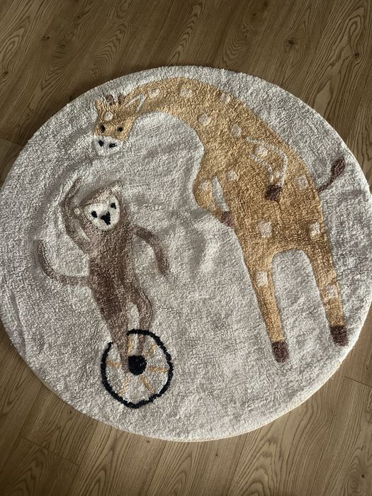 Dywan sebra żyrafa i małpa
