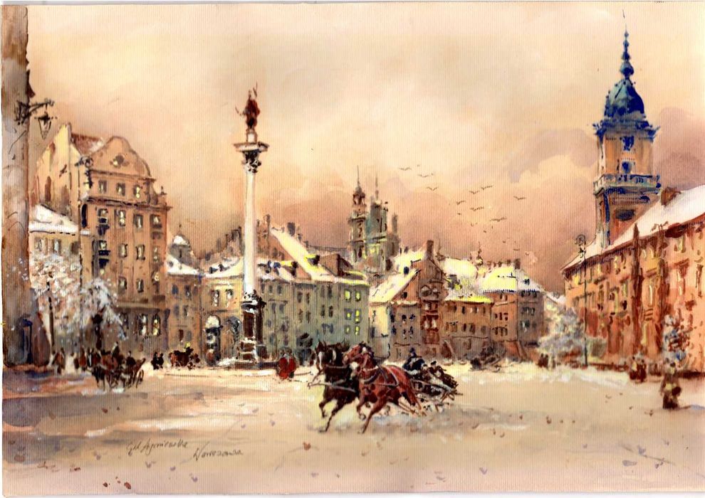 akwarela Warszawa 21 x 30cm
