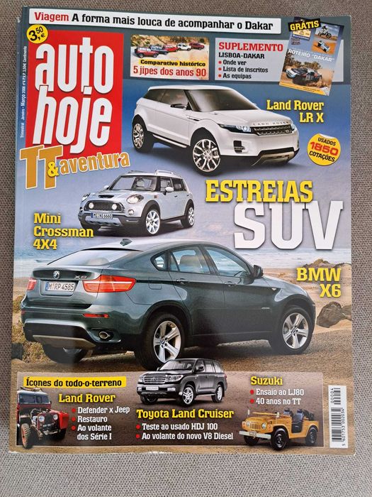 Lote primeiros números Revista AutoHoje TT