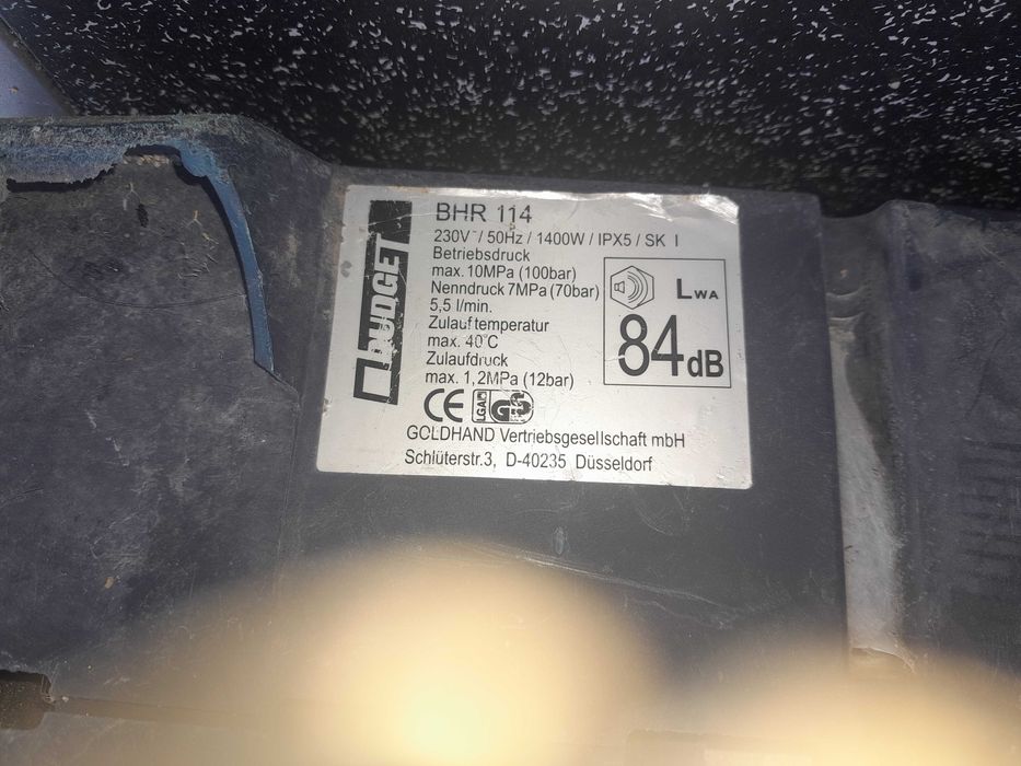 Budget BHR 114 myjka ciśnieniowa używana