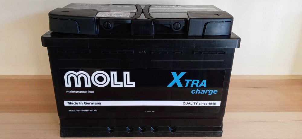 Akumulator Moll Germany X-tra Charge 75Ah 720A Dowóz Montaż 3Lata Gw.