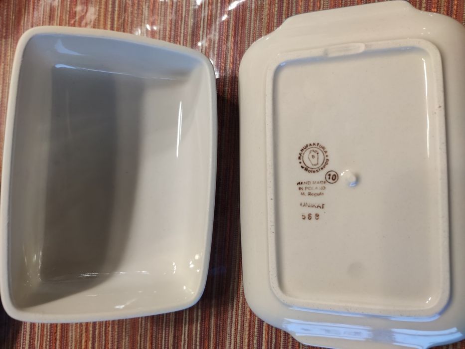 Bolesławiec maselnica JZ43 kobalt niebieski gat. 1