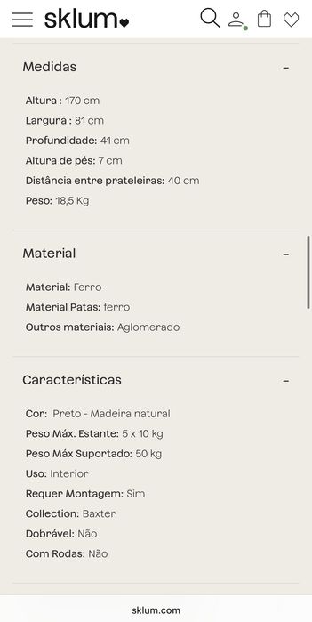 Estante de Madeira e Metal Baxter - Sklum