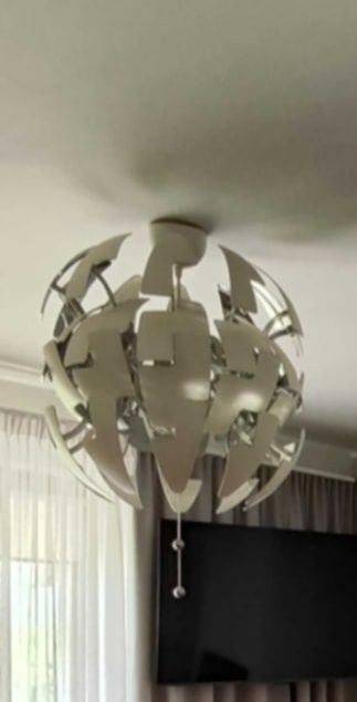 IKEA PS 2014 Lampa wisząca, biały/srebrny, 52 cm, E27