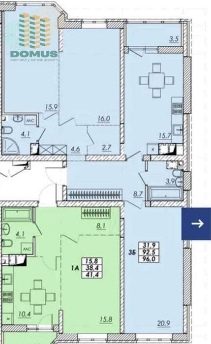 3-комнатная квартира по адресу ул. Танкистов (площадь 96 м²) - Atlanta.ua - фото 10