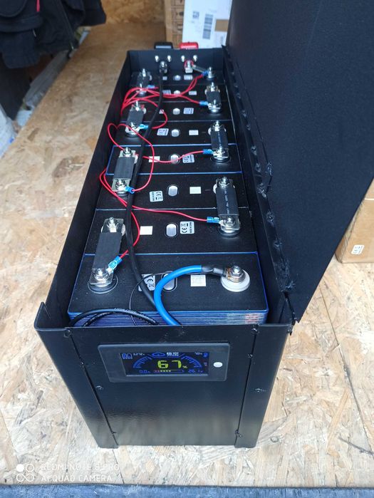 Magazyn Energii LiFePo4 360Ah x 8 x 24V BMS 200A/2A balanser Obudowa
