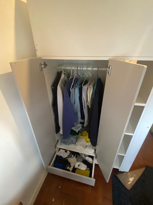 Conjunto de cama alta,secretaria e armário com colchao incluído