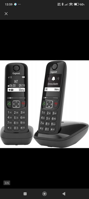Telefon Gigaset AS690 Duo + C430HX Orange Światłowód