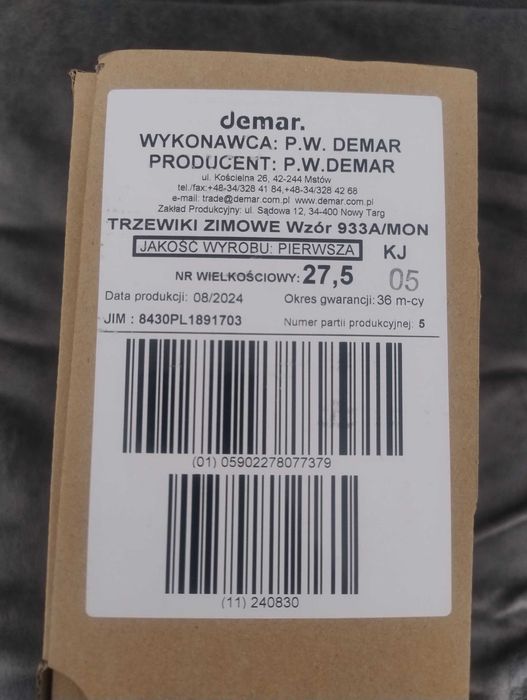 Buty Zimowe 933A/MON 27,5