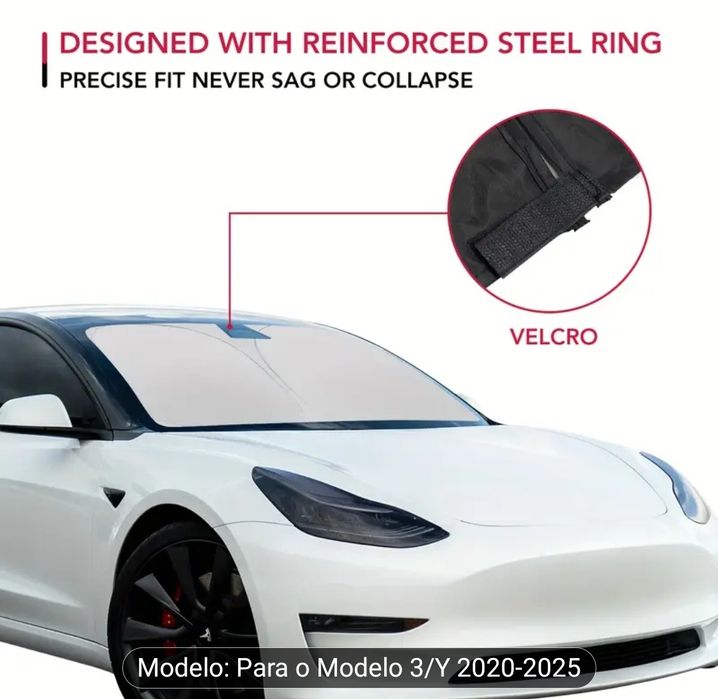 Proteção solar de Pára-brisas para Tesla Y