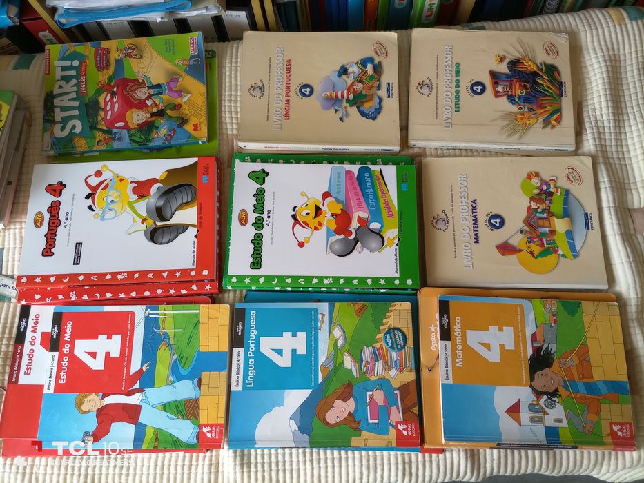 Livros de várias disciplinas do 4 ano