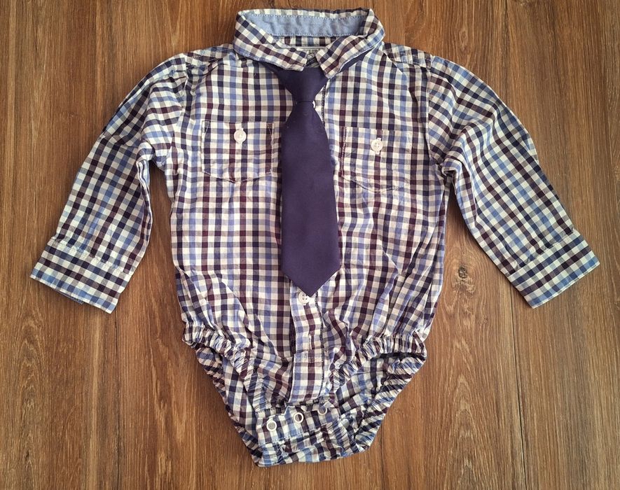 Body koszulowe z krawatem Smyk 74 cm