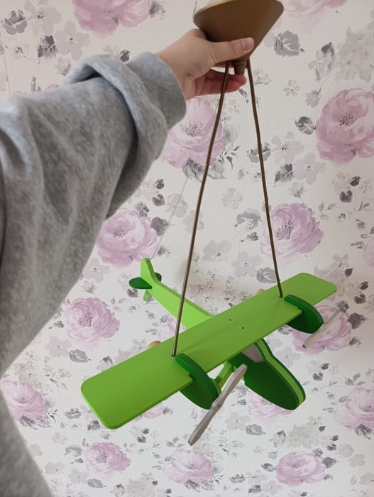 Lampa zielony samolot, lampa do pokoju dla chłopca