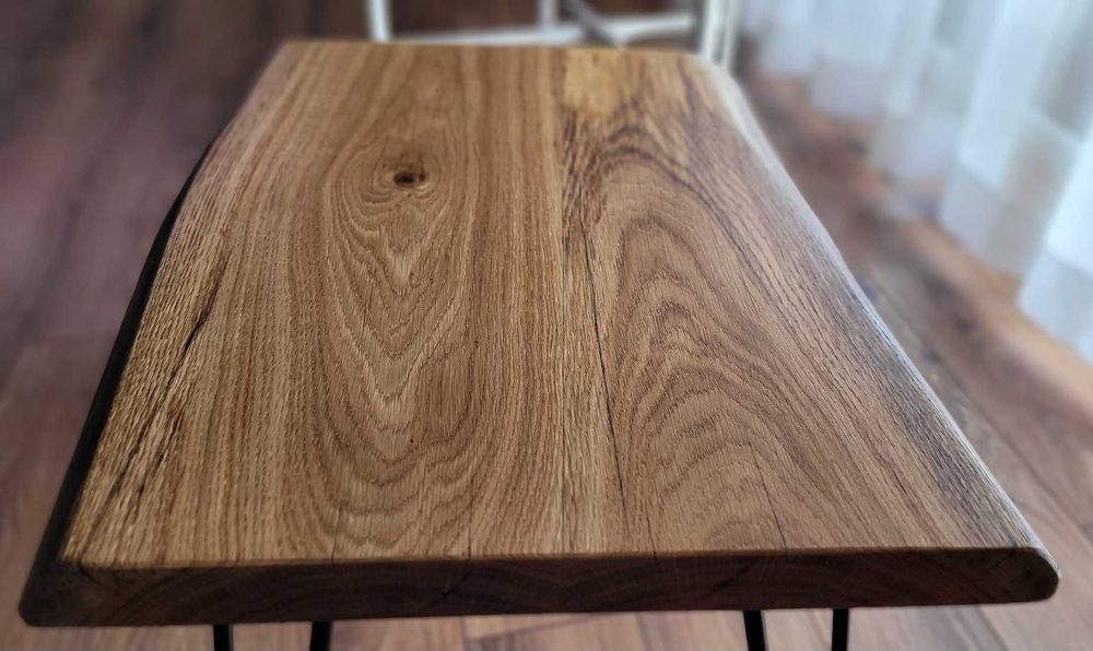 Unikatowy stolik kawowy z litego dębu. Ława handmade, loft.