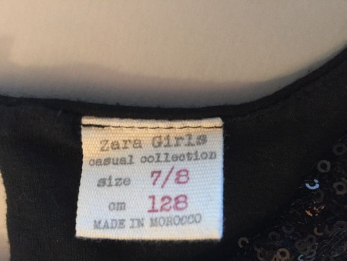 Vestido zara 7-8 anos lantejoulas menina