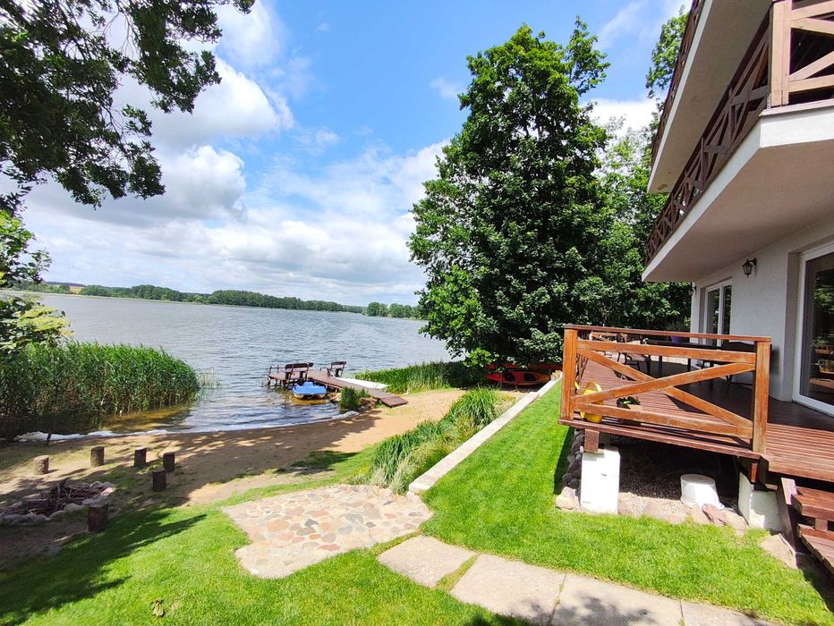 Dom na Mazurach przy jeziorze z Basenem Dłużec,Mikołajki, Mrągowo