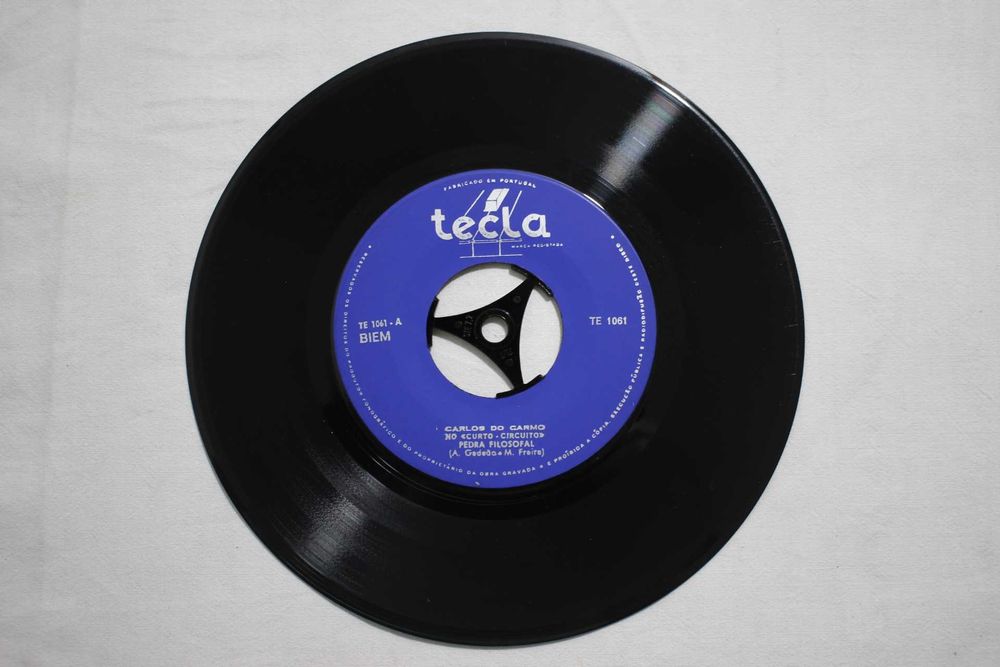 Disco vinil 45rpm single - Carlos Do Carmo - No Curto-Circuito - 1970