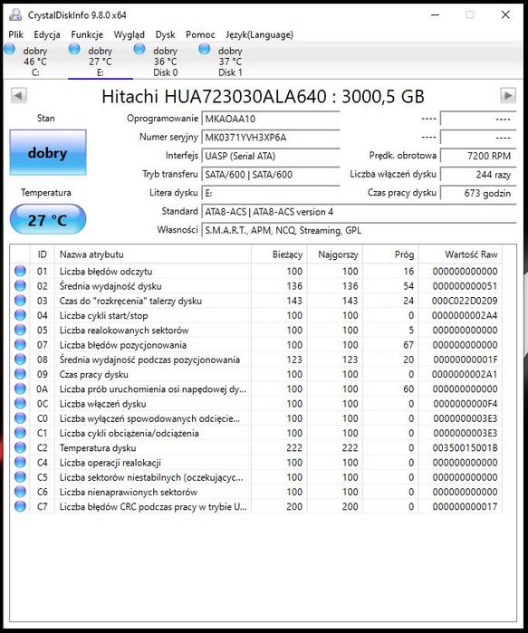 HDD 3,5" 3x3TB Seagate HGST