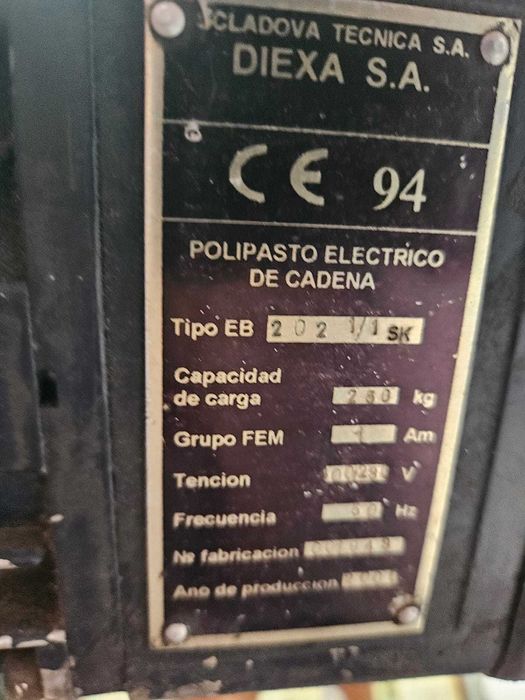 Garibalde Elétrico de Corrente 250KG