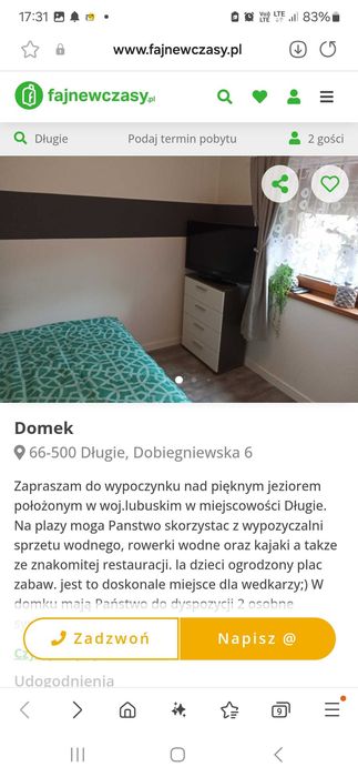 Domek caloroczny do wynajecia Boze Narodzenie !