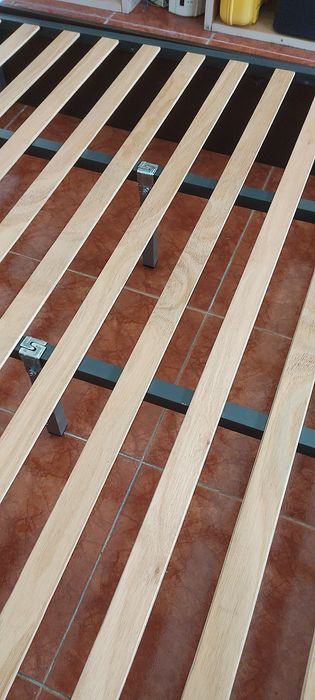 Desocupar _Cama casal Wengue com estrado e gavetão