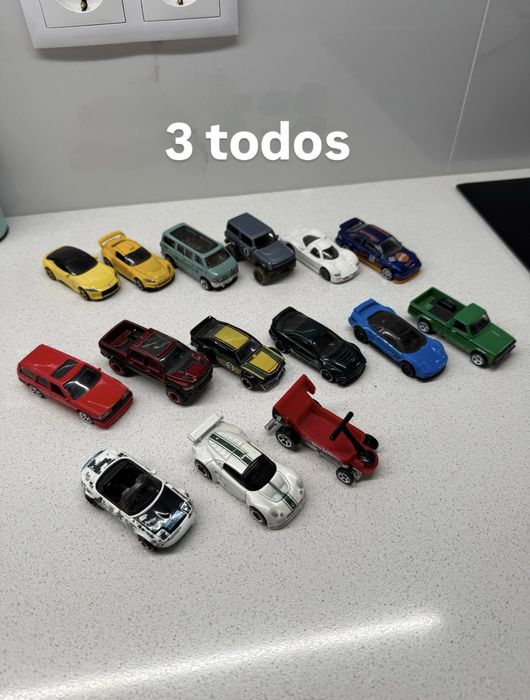 Os modelos de Hotwheels
