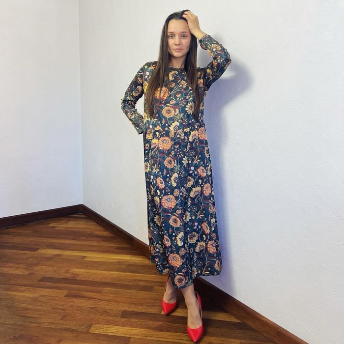 Платье из ткани шелк Армани