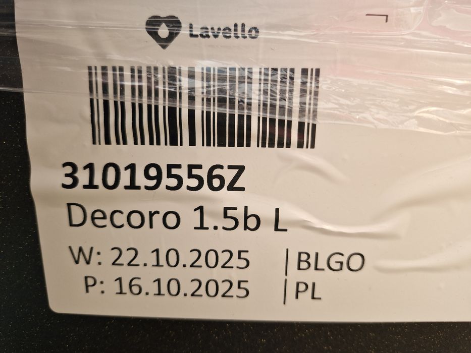 Zlew granitowy  Lavello Decoro 1,5b    L