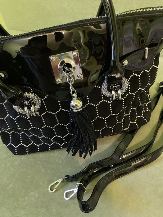 Сумка лакова шкіра чорна