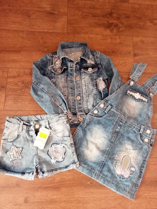 Джинсовий сарафанчик, піджачок 104