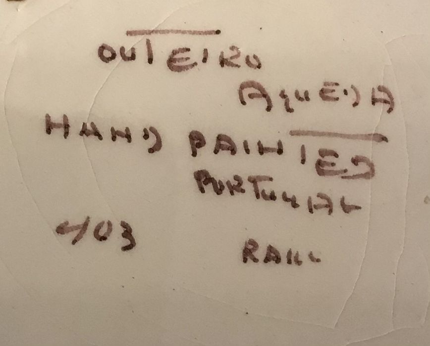 Prato de louca de Agueda pintado a mão